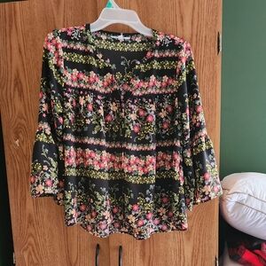 Jack by BB Dakota Multicolor Floral Blouse